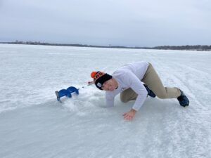 White Bear Lake: Ice is still thick, but ice-out contest is underway